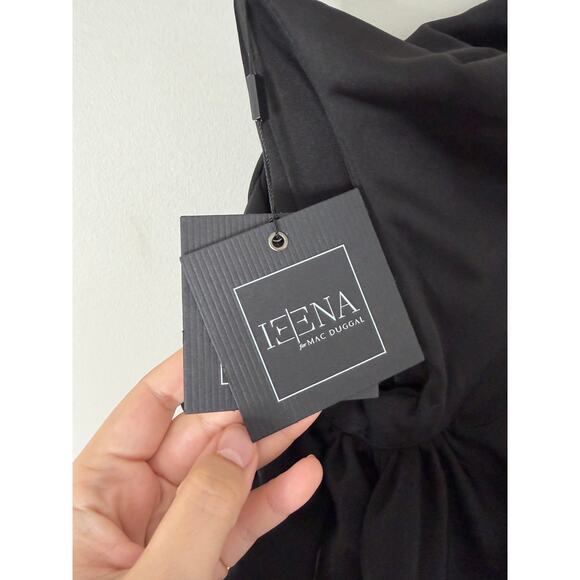 Mac Duggal Dress Size 4 Womens Ieena One Shoulder Ruffle Black A-line Mini NEW - Picture 6 of 8